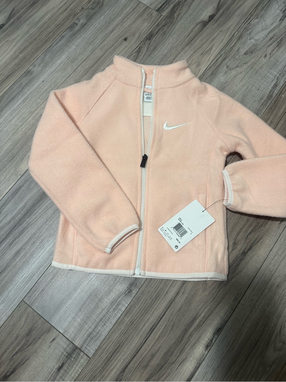 Nike Kids Pink Full-Zip Fleece Jacket